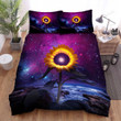 Sunflower Starry Night Galaxy Sea Bed Sheets Spread  Duvet Cover Bedding Sets