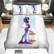 Halloween Skeleton Skateboarding Illustration Bed Sheets Spread Duvet Cover Bedding Sets