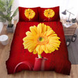 Sunflower Red Vase Bed Sheets Spread  Duvet Cover Bedding Sets