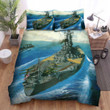 Frigate, Planes On The Ship Bed Sheets Spread Duvet Cover Bedding Sets