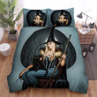 Halloween, Witch, Sitting On Her Tights Bed Sheets Spread Duvet Cover Bedding Sets