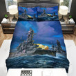 Frigate, Battle In The Ocean Art Bed Sheets Spread Duvet Cover Bedding Sets