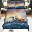Frigate, Chaos War At Sea Bed Sheets Spread Duvet Cover Bedding Sets