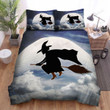 Halloween, Witch, Follow The Bats Art Bed Sheets Spread Duvet Cover Bedding Sets