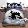 Halloween, Witch, Follow The Bats Art Bed Sheets Spread Duvet Cover Bedding Sets