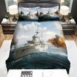 Frigate, White Ship Battle Art Bed Sheets Spread Duvet Cover Bedding Sets