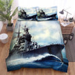 Frigate, Navy Force Art Bed Sheets Spread Duvet Cover Bedding Sets