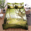 Halloween, Witch, Toward Her House Bed Sheets Spread Duvet Cover Bedding Sets
