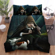 Halloween, Witch, Old Witch And A Goat Bed Sheets Spread Duvet Cover Bedding Sets
