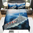 Frigate, Italian Navy Ship Bed Sheets Spread Duvet Cover Bedding Sets
