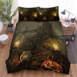 Halloween The Owl At The Black Gate, Bed Sheets Spread Duvet Cover Bedding Sets