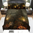 Halloween The Owl At The Black Gate, Bed Sheets Spread Duvet Cover Bedding Sets