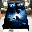 Halloween Scary Owl In Moon Night, Bed Sheets Spread Duvet Cover Bedding Sets