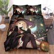 Halloween, Witch, Illustration Of The Young Witch Bed Sheets Spread Duvet Cover Bedding Sets