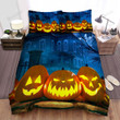 Halloween Jack-O-Lantern Outside The Haunted House Bed Sheets Spread Duvet Cover Bedding Sets