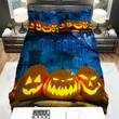 Halloween Jack-O-Lantern Outside The Haunted House Bed Sheets Spread Duvet Cover Bedding Sets