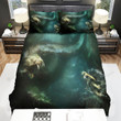Sea Monster, Meeting The Diver Bed Sheets Spread Duvet Cover Bedding Sets