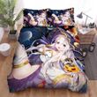 Halloween Small Fighter And Witch Bed Sheets Spread Duvet Cover Bedding Sets