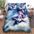 Halloween Witch Riding The Clouds Bed Sheets Spread Duvet Cover Bedding Sets