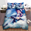 Halloween Witch Riding The Clouds Bed Sheets Spread Duvet Cover Bedding Sets