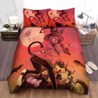 Halloween Witch The Cat In The Cemetery Bed Sheets Spread Duvet Cover Bedding Sets