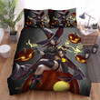 Halloween Blind Witch Controlling The Pumpkins Bed Sheets Spread Duvet Cover Bedding Sets