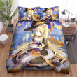 Halloween Blonde Twin Tails Witch And Tea Cup Bed Sheets Spread Duvet Cover Bedding Sets