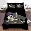 Halloween Skeleton Comes Out From The Coffin Bed Sheets Spread Duvet Cover Bedding Sets