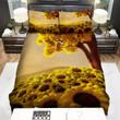 Sunflower Field Yellow Golden Sky Bed Sheets Spread  Duvet Cover Bedding Sets