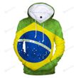 Brazil Flag 3d All Over Print Hoodie, Or Zip-up Hoodie