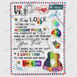 Personalized Mail To My Love Gay Lover Gay Husband Blankets Gay Pride Gifts Lgbt Pride Month Gifts For Gay Husband Lovers Lgbtq+ Pride Fleece & Sherpa Blankets Gay Pride Custom Blankets
