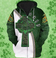 Amazing Irish Woman Celtic Cross St Patrick Green 3D All Over Print Hoodie, Or Zip-up Hoodie