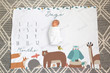 Personalized Woodland Animals Monthly Milestone Blanket, Newborn Blanket, Baby Shower Gift Track Growth And Age Monthly