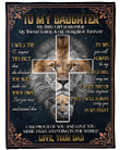 Personalized Lion To My Daughter Blanket, My Little Girl Yesterday My Friend Today And My Daughter Forever Blanket, Gift For Daughter Sherpa Fleece Blanket