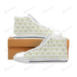 Cute Cartoon Frog Baby Pattern High Top Shoes White