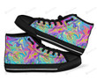 Rainbow Marble Pattern High Top Shoes