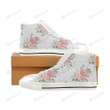 Pink Green Flowers High Top Shoes