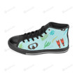 Marine Biologist Pattern Black Classic High Top Canvas Shoes
