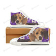 Beagle White Classic High Top Canvas Shoes