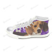 Beagle White Classic High Top Canvas Shoes
