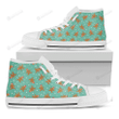 Little Gingerbread Man Pattern Print White High Top Shoes For Men And Women