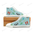 Marine Biologist Pattern White Classic High Top Canvas Shoes