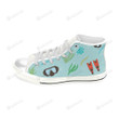 Marine Biologist Pattern White Classic High Top Canvas Shoes