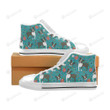 Boston Terrier Beautiful Flower High Top Canvas Shoes