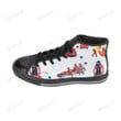 Bobsled Pattern Black Classic High Top Canvas Shoes