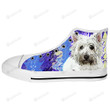 West Highland White Terrier High Top Canvas Shoes
