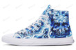 Blue And White Cranium High Top Shoes