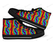 LGBT Pride Rainbow Fist Pattern Print High Top Shoes