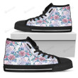 White Fairy Rose Unicorn Pattern High Top Shoes
