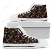 White And Brown Eagle Pattern High Top Shoes
